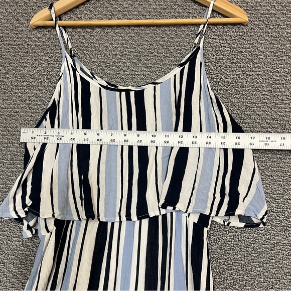 Cotton Blue women’s maxi dress blue and white size L preowned - Picture 4 of 12